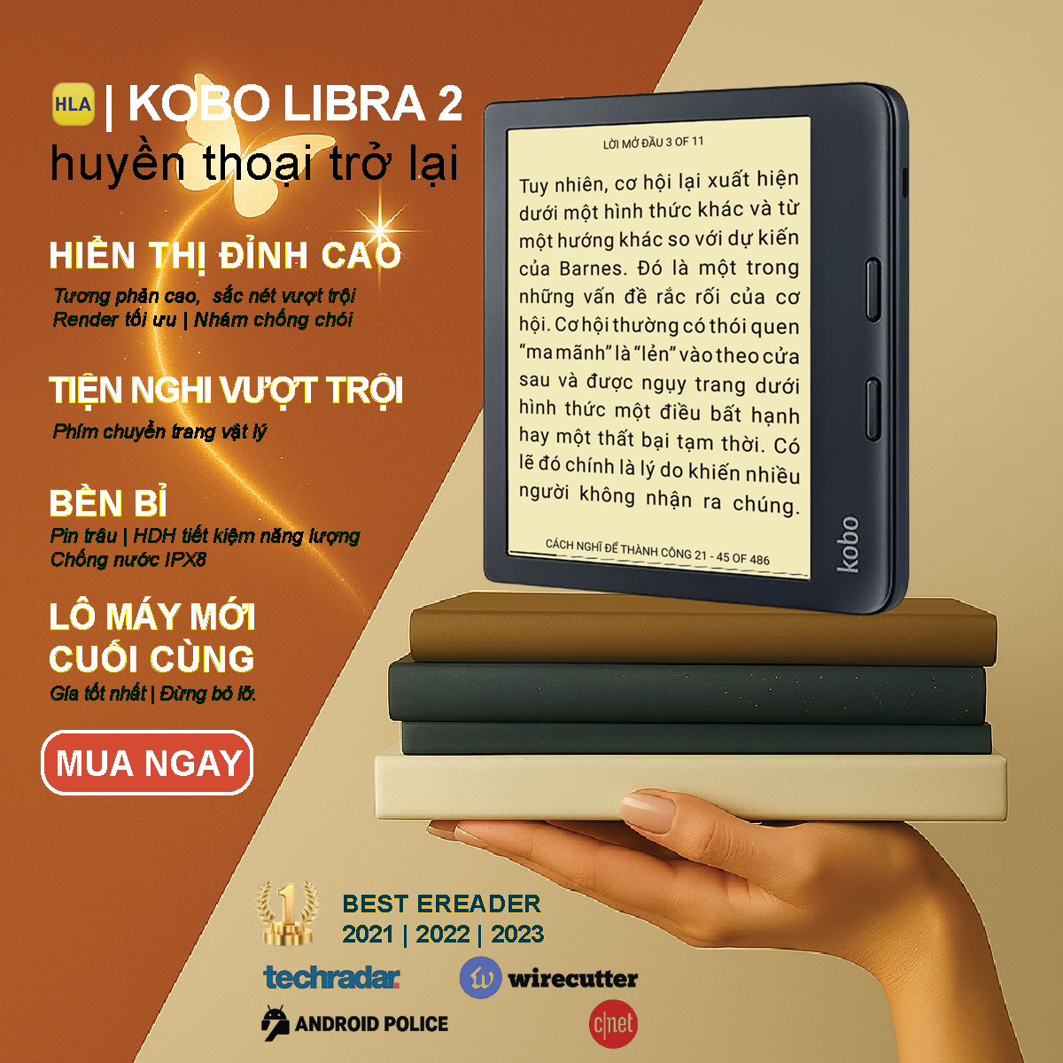 Máy đọc sách Kobo Libra 2 2025 Hlastore.vn