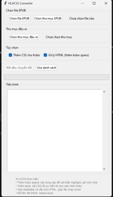 HLACSS giúp tối ưu file đọc trên Kobo