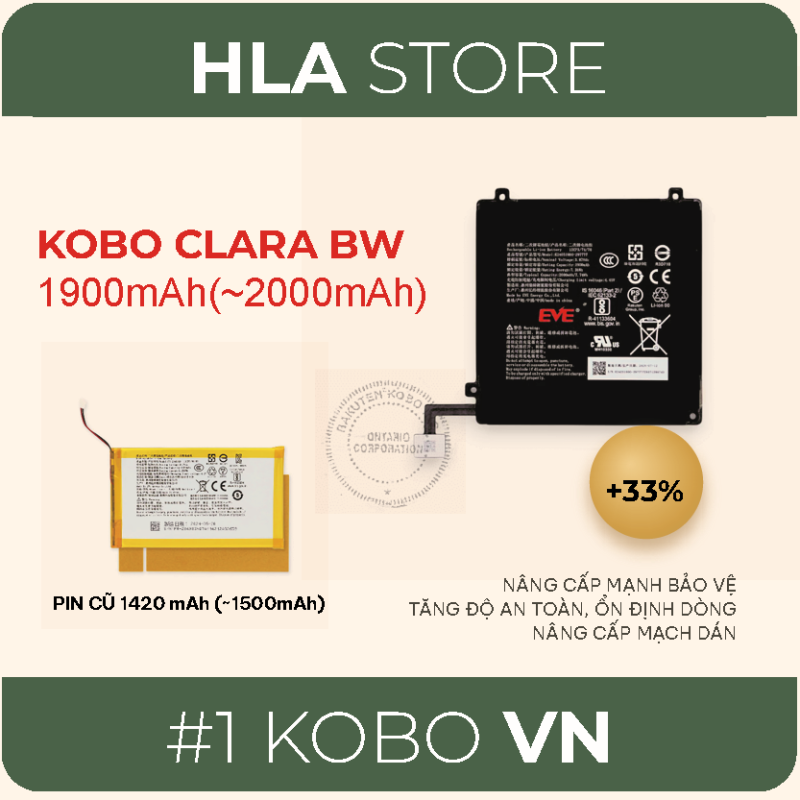 Kobo Clara BW N365B pin 1900mah